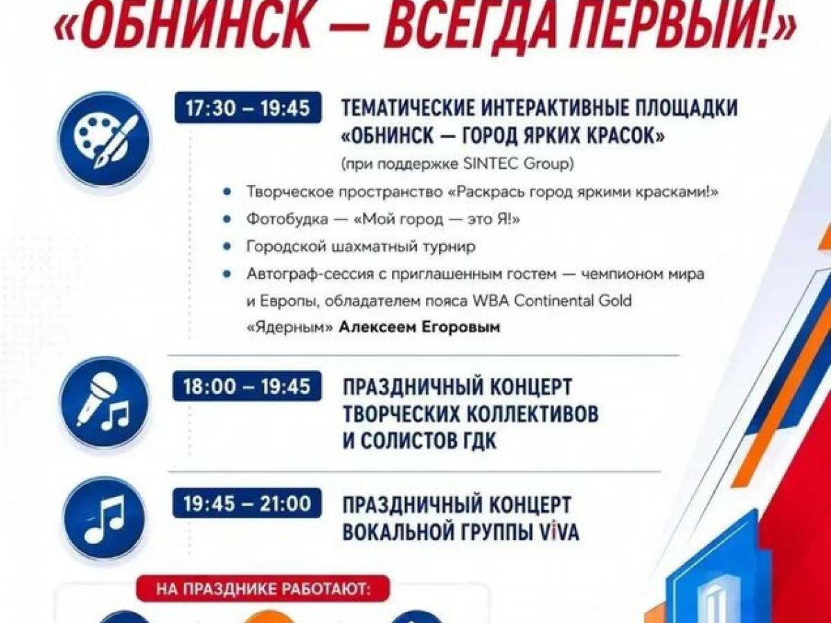 Праздник к 70-летию Обнинска — Настоящий Обнинск
