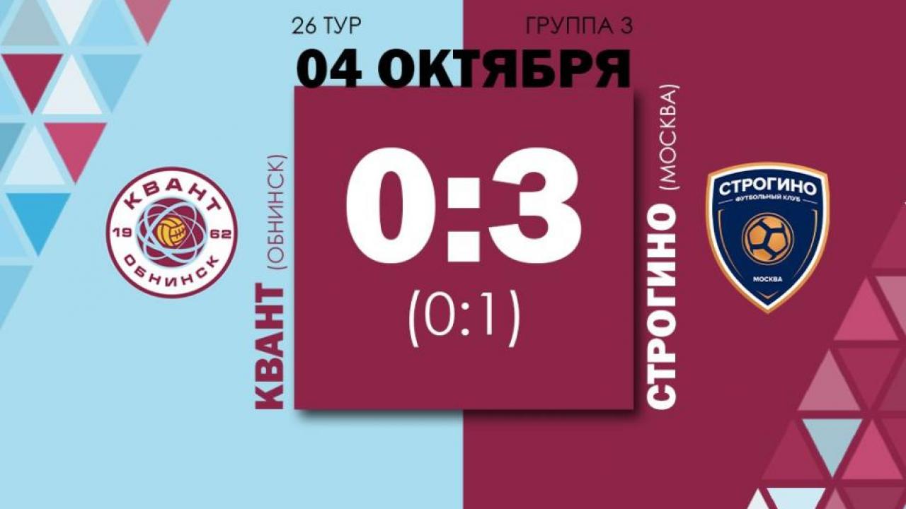 «Квант» проиграл «Строгино» со счётом 0:3 — Настоящий Обнинск